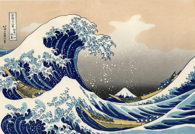 La grande vague de Kanagawa par Hokusai