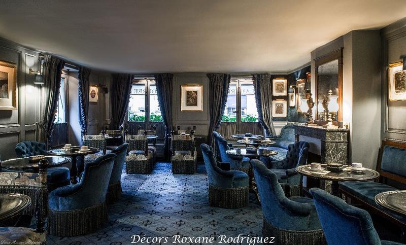 Le Salon Bleu du Ladurée Bonaparte à Paris