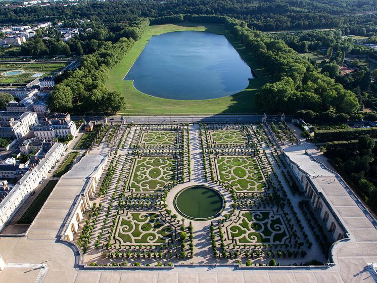 vue aérienne du domaine de Versailles
