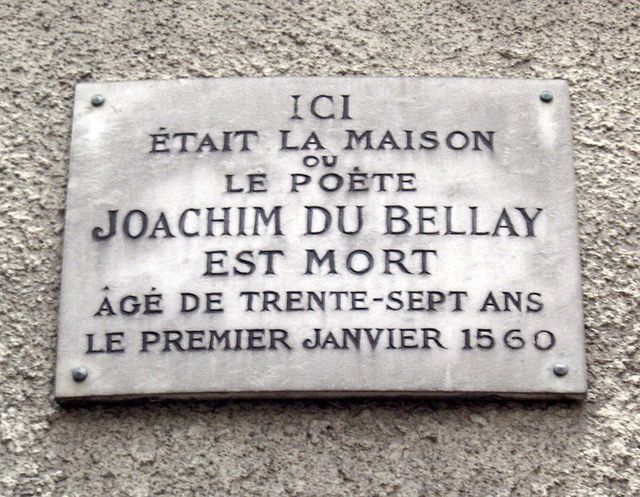 plaque de du Bellay rue chanoinesse