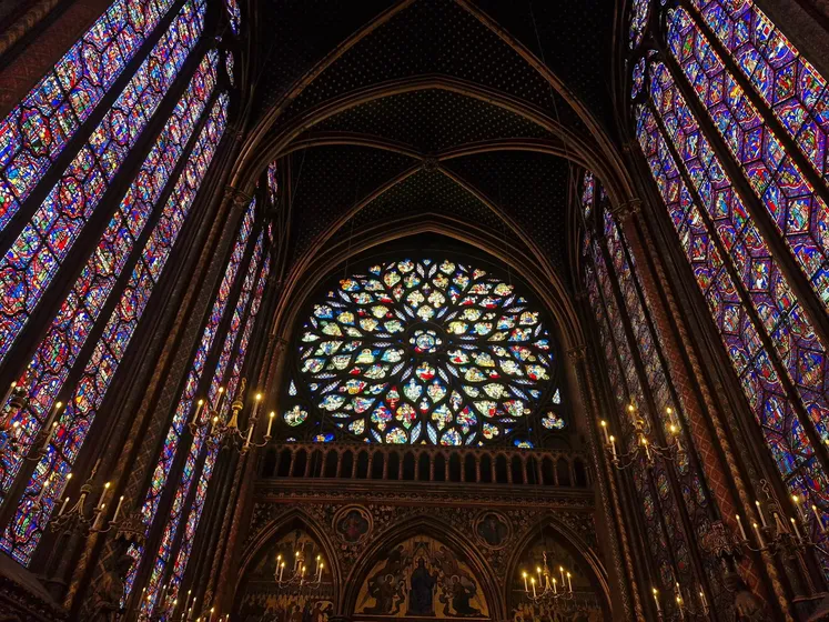Vue de la rose de la Sainte-Chapelle
